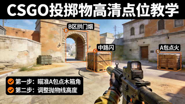 CSGO投掷物高清点位教学视频画面展示