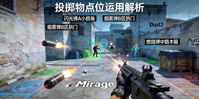 CSGO职业比赛投掷物道具点位运用高清截图